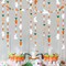Easter Party Decorations - Bunny Carrot Circle Dot Garland Streamer Hanging Paper Buffalo Plaid Carrot Polka Dot Rabbit Banner for Spring Day Party Supplies
